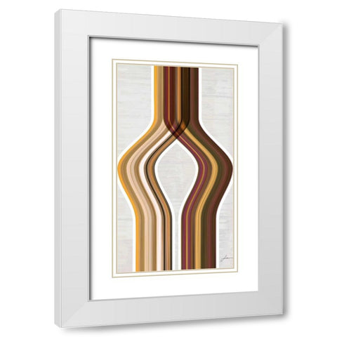 Modern Dance VI White Modern Wood Framed Art Print with Double Matting by Burghardt, James