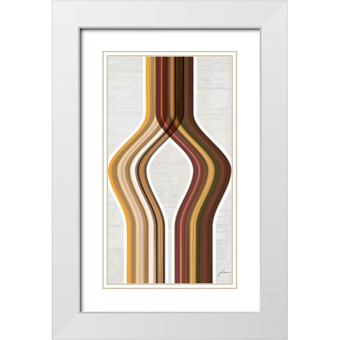 Modern Dance VI White Modern Wood Framed Art Print with Double Matting by Burghardt, James