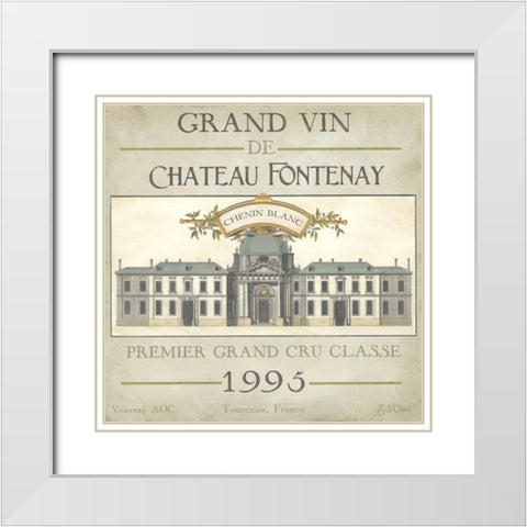 Vintage Wine Labels IX White Modern Wood Framed Art Print with Double Matting by Vess, June Erica