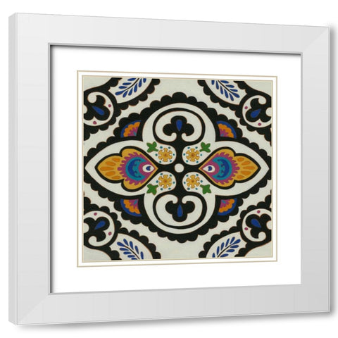 Calliope Compliment I White Modern Wood Framed Art Print with Double Matting by Zarris, Chariklia