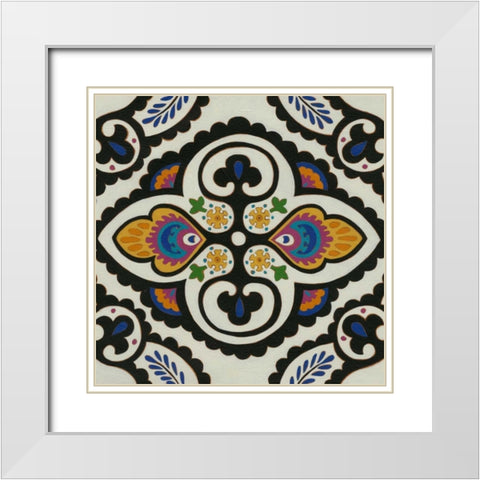 Calliope Compliment I White Modern Wood Framed Art Print with Double Matting by Zarris, Chariklia