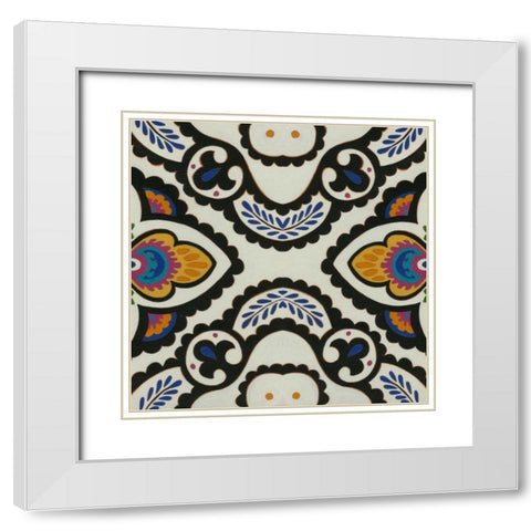 Calliope Compliment II White Modern Wood Framed Art Print with Double Matting by Zarris, Chariklia