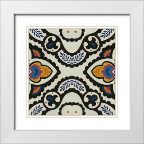 Calliope Compliment II White Modern Wood Framed Art Print with Double Matting by Zarris, Chariklia