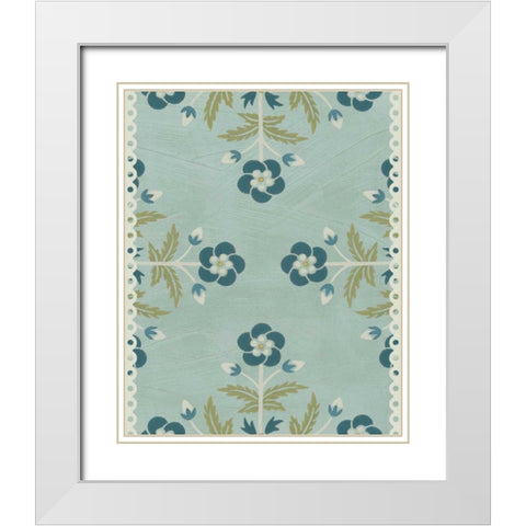 Cottage Vignette I White Modern Wood Framed Art Print with Double Matting by Vess, June Erica