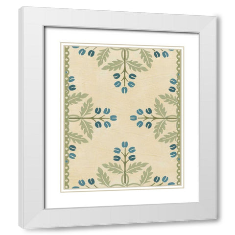Cottage Vignette II White Modern Wood Framed Art Print with Double Matting by Vess, June Erica