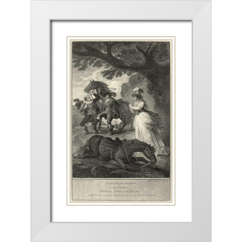 Taming of the Shrew White Modern Wood Framed Art Print with Double Matting by Unknown
