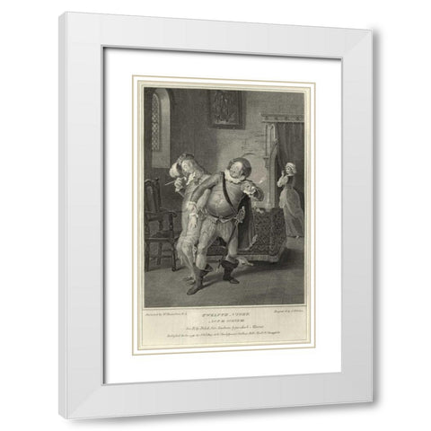 Twelth Night White Modern Wood Framed Art Print with Double Matting by Unknown