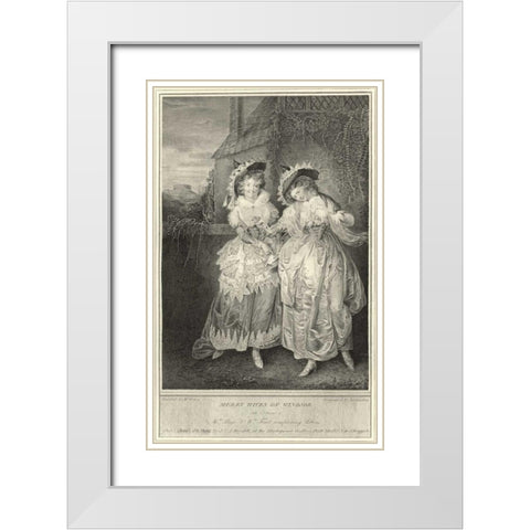 The Merry Wives of Windsor White Modern Wood Framed Art Print with Double Matting by Unknown