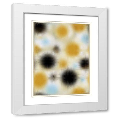 Pixilated Burst I White Modern Wood Framed Art Print with Double Matting by Mountain, Ricki