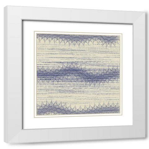 Spiro Striations I White Modern Wood Framed Art Print with Double Matting by Mountain, Ricki