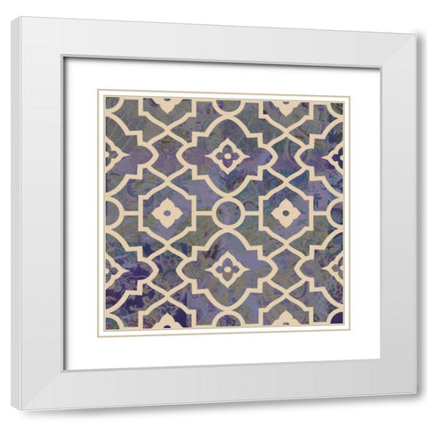 Morocco Tile III White Modern Wood Framed Art Print with Double Matting by Mountain, Ricki