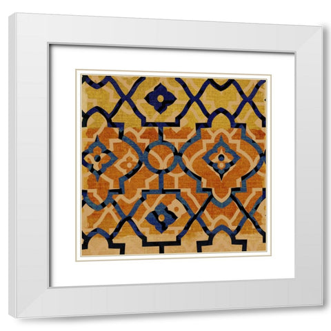 Morocco Tile V White Modern Wood Framed Art Print with Double Matting by Mountain, Ricki