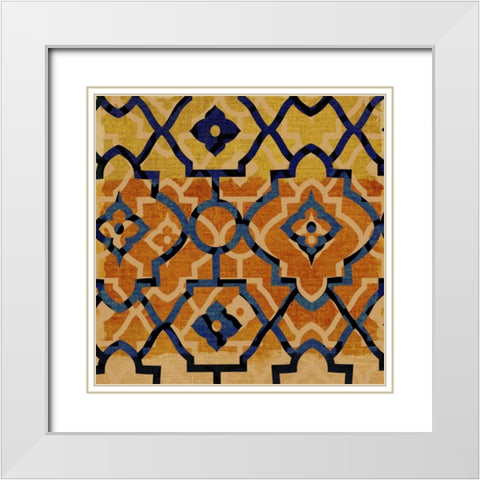 Morocco Tile V White Modern Wood Framed Art Print with Double Matting by Mountain, Ricki