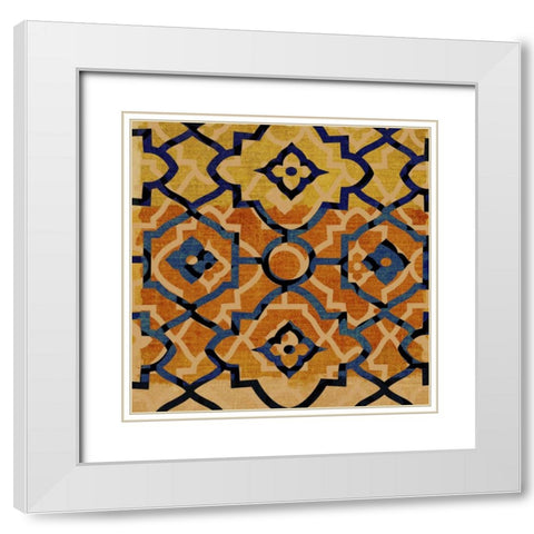 Morocco Tile VI White Modern Wood Framed Art Print with Double Matting by Mountain, Ricki
