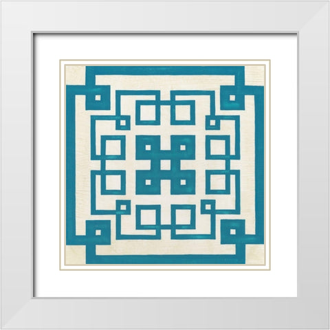 Maze Motif VIII White Modern Wood Framed Art Print with Double Matting by Vess, June Erica