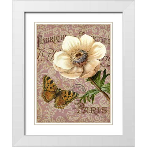 Memories of Paris III White Modern Wood Framed Art Print with Double Matting by White, Abby