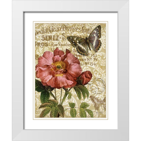 Memories of Paris IV White Modern Wood Framed Art Print with Double Matting by White, Abby
