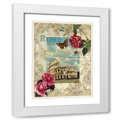 Eternal Rome White Modern Wood Framed Art Print with Double Matting by White, Abby