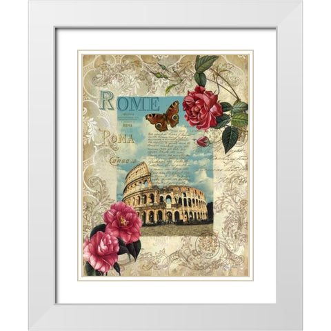Eternal Rome White Modern Wood Framed Art Print with Double Matting by White, Abby