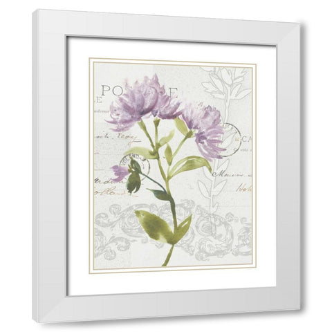 Romantic Watercolor II White Modern Wood Framed Art Print with Double Matting by Mosley, Kiana