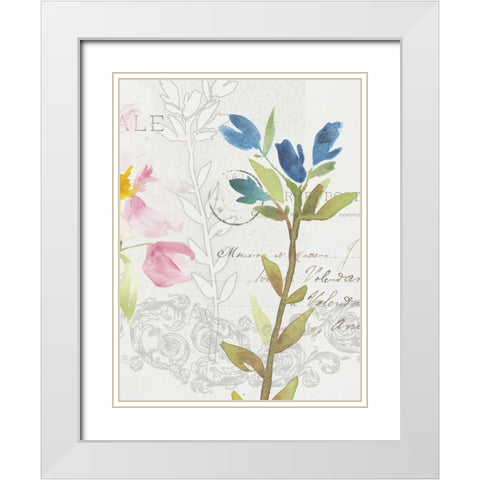 Romantic Watercolor III White Modern Wood Framed Art Print with Double Matting by Mosley, Kiana