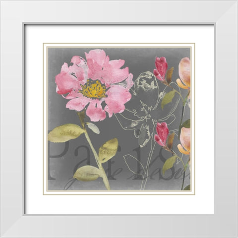 Joie de Vivre I White Modern Wood Framed Art Print with Double Matting by Mosley, Kiana