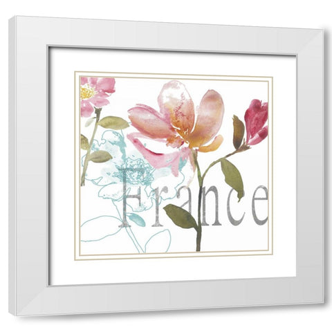 Paris by Day I White Modern Wood Framed Art Print with Double Matting by Mosley, Kiana