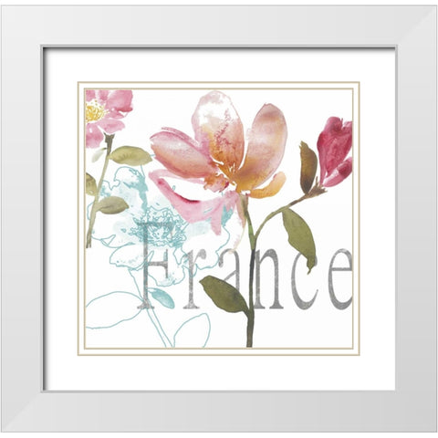 Paris by Day I White Modern Wood Framed Art Print with Double Matting by Mosley, Kiana