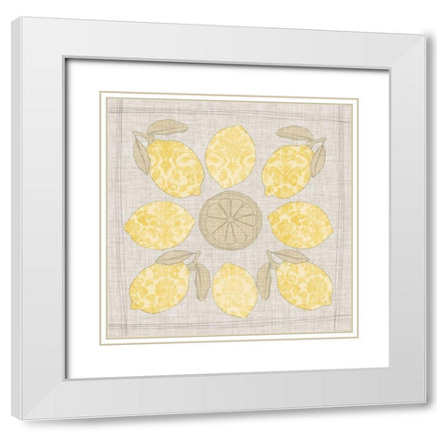 Contour Fruits and Veggies X White Modern Wood Framed Art Print with Double Matting by Vision Studio