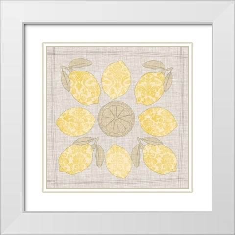 Contour Fruits and Veggies X White Modern Wood Framed Art Print with Double Matting by Vision Studio