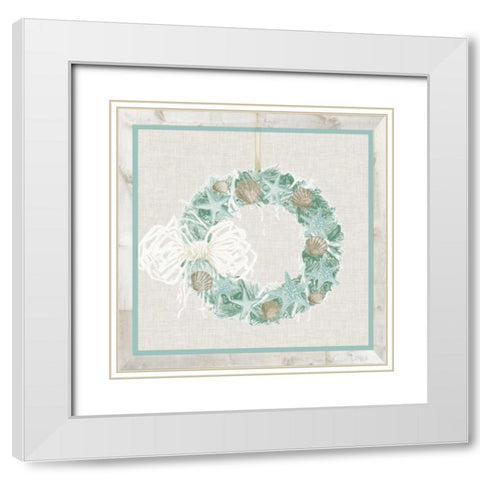 Coastal Christmas I White Modern Wood Framed Art Print with Double Matting by Vision Studio