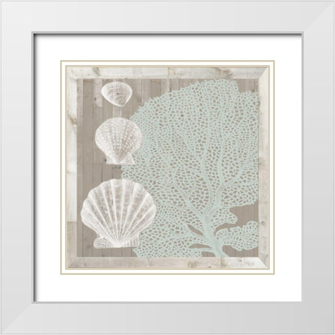 Seaboard I White Modern Wood Framed Art Print with Double Matting by Fagalde, Jarman