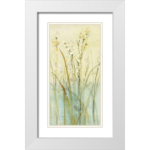 Non-Embellished Pond Edge II (JR) White Modern Wood Framed Art Print with Double Matting by OToole, Tim