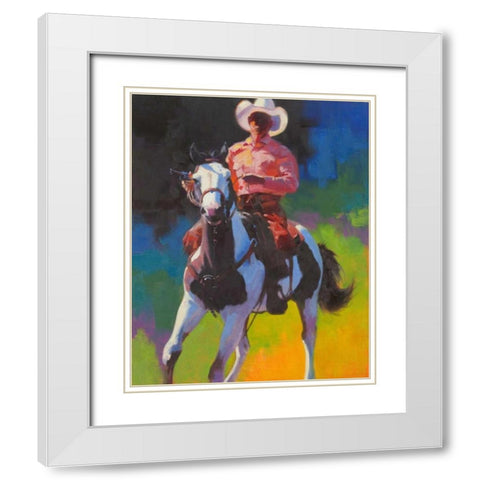 Touch Enough White Modern Wood Framed Art Print with Double Matting by Chapman, Julie