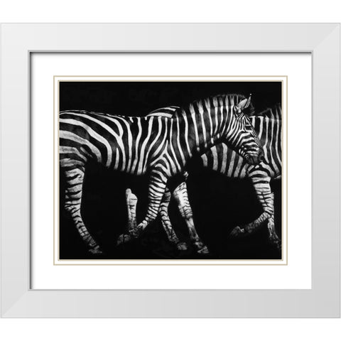 Op Art White Modern Wood Framed Art Print with Double Matting by Chapman, Julie
