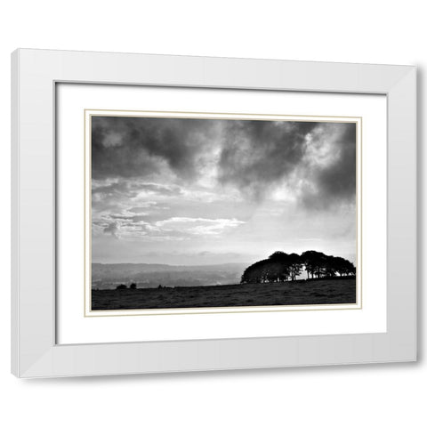 Storm Clouds White Modern Wood Framed Art Print with Double Matting by Henson, Martin