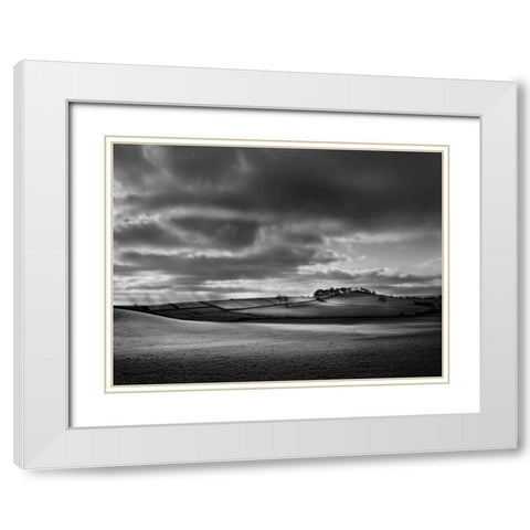 Billings View White Modern Wood Framed Art Print with Double Matting by Henson, Martin