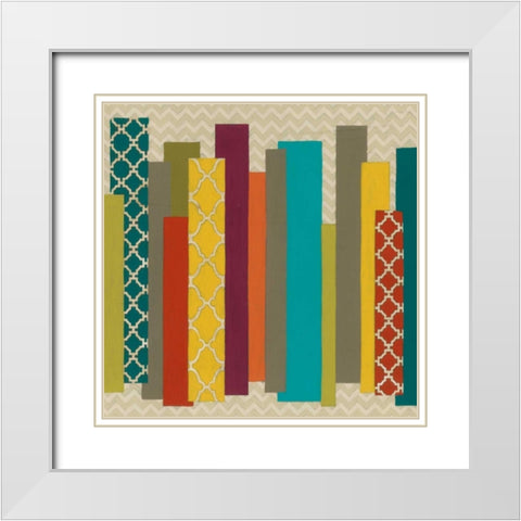 Patternscape II White Modern Wood Framed Art Print with Double Matting by Vess, June Erica