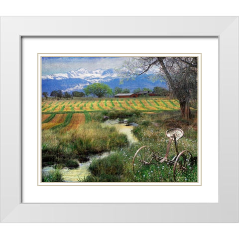 Idyllic Farm I White Modern Wood Framed Art Print with Double Matting by Vest, Chris