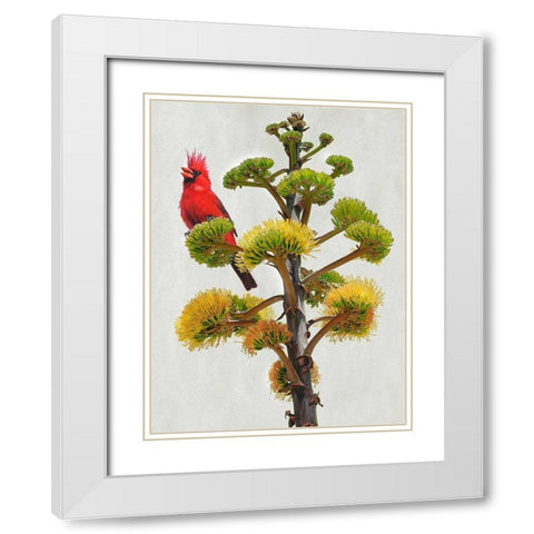Avian Tropics I White Modern Wood Framed Art Print with Double Matting by Vest, Chris