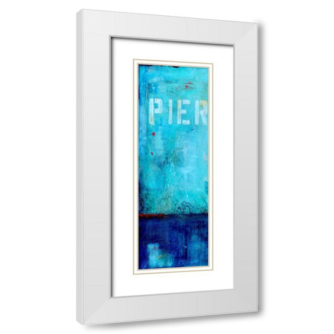 Pier 34 I White Modern Wood Framed Art Print with Double Matting by Ashley, Erin
