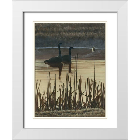 First Light I White Modern Wood Framed Art Print with Double Matting by Szatkowski, Fred