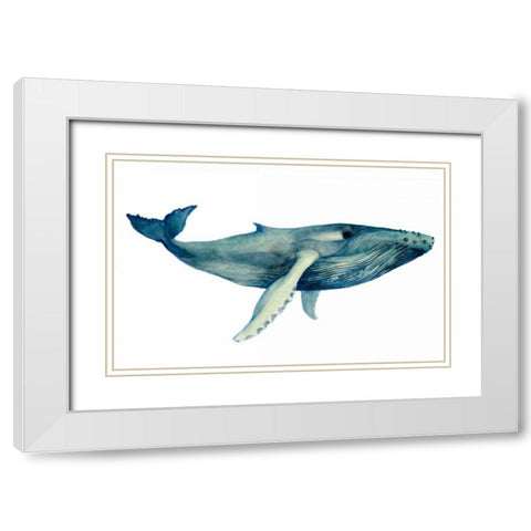 The Whales Song II White Modern Wood Framed Art Print with Double Matting by Popp, Grace