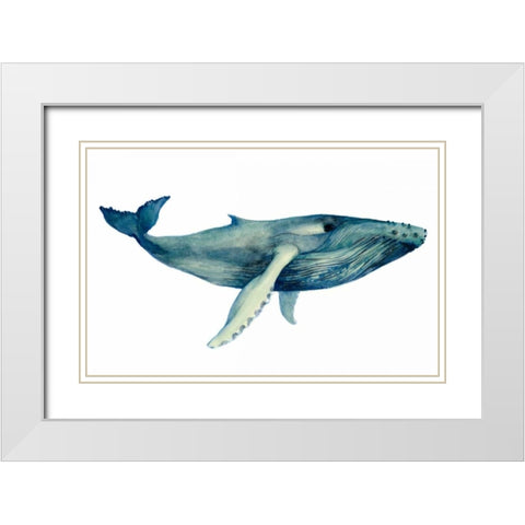 The Whales Song II White Modern Wood Framed Art Print with Double Matting by Popp, Grace