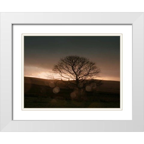 Stormy Sunset II White Modern Wood Framed Art Print with Double Matting by Bell, Lillian