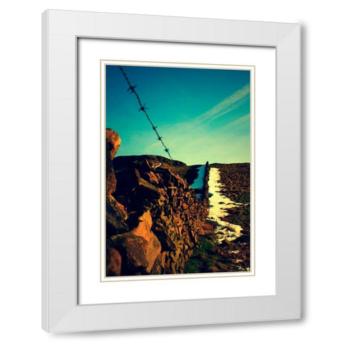 Blue Skies I White Modern Wood Framed Art Print with Double Matting by Bell, Lillian
