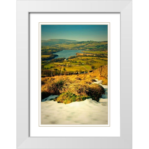 Blue Skies II White Modern Wood Framed Art Print with Double Matting by Bell, Lillian