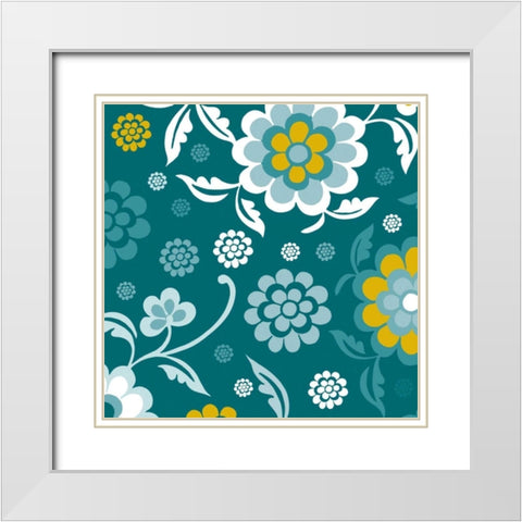 Emerald Forest I White Modern Wood Framed Art Print with Double Matting by Ketchum, Nicole