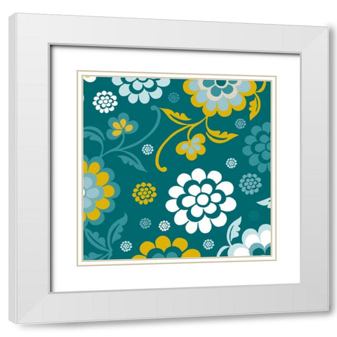 Emerald Forest II White Modern Wood Framed Art Print with Double Matting by Ketchum, Nicole