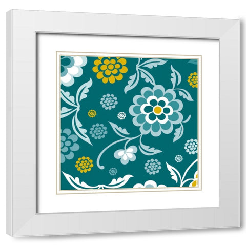 Emerald Forest III White Modern Wood Framed Art Print with Double Matting by Ketchum, Nicole